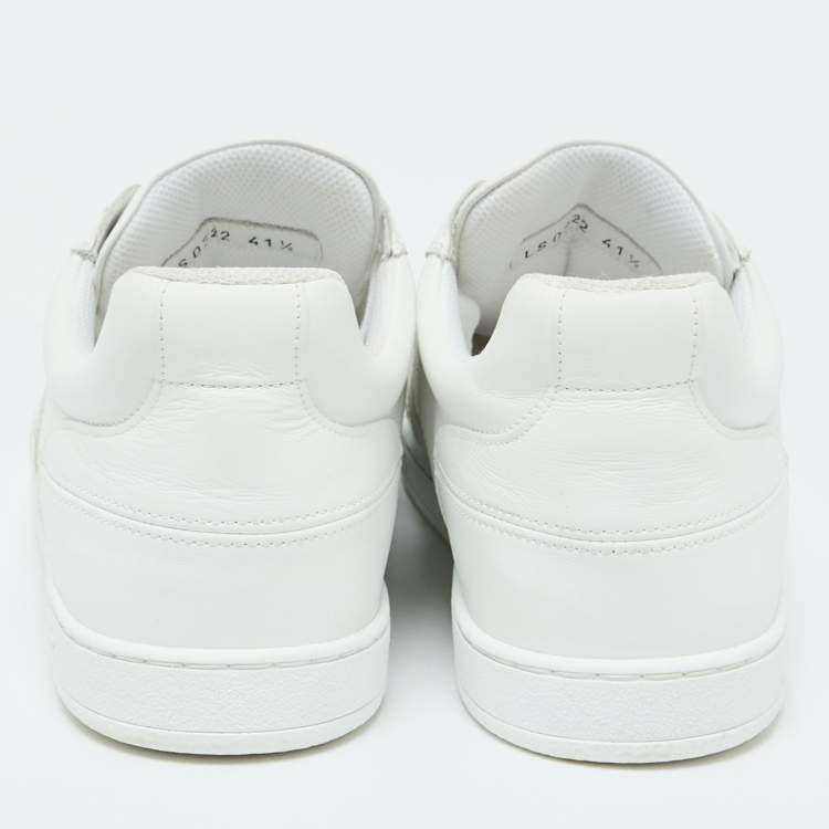 Pre Owned Dior White Leather and Suede Low Top Sneakers Size 41.5