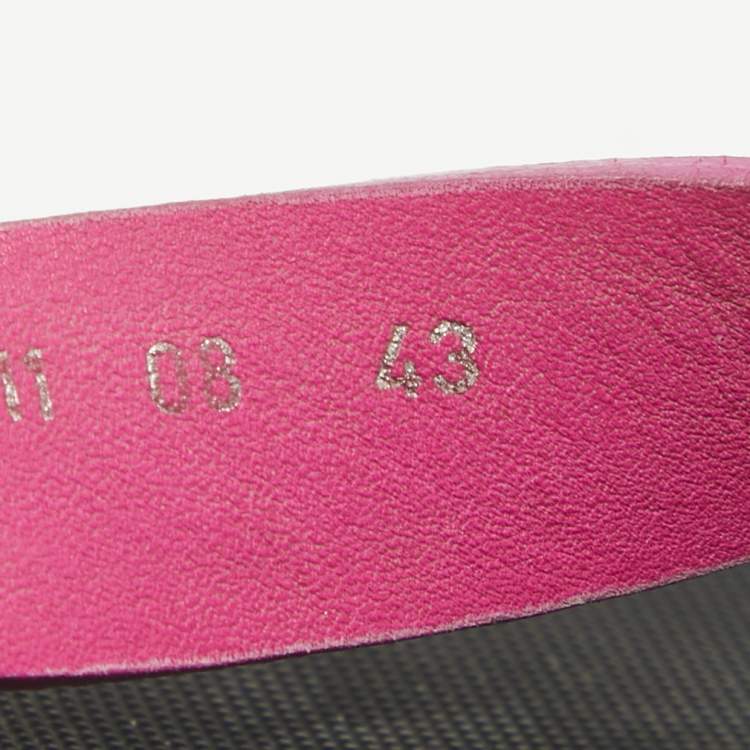 Pre Owned Dior Pink Leather Thong Sandals Size 43