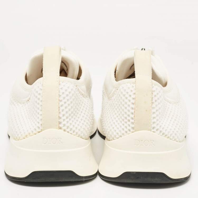 Pre Owned Dior White Knit Fabric B25 Trainers Sneakers Size 41