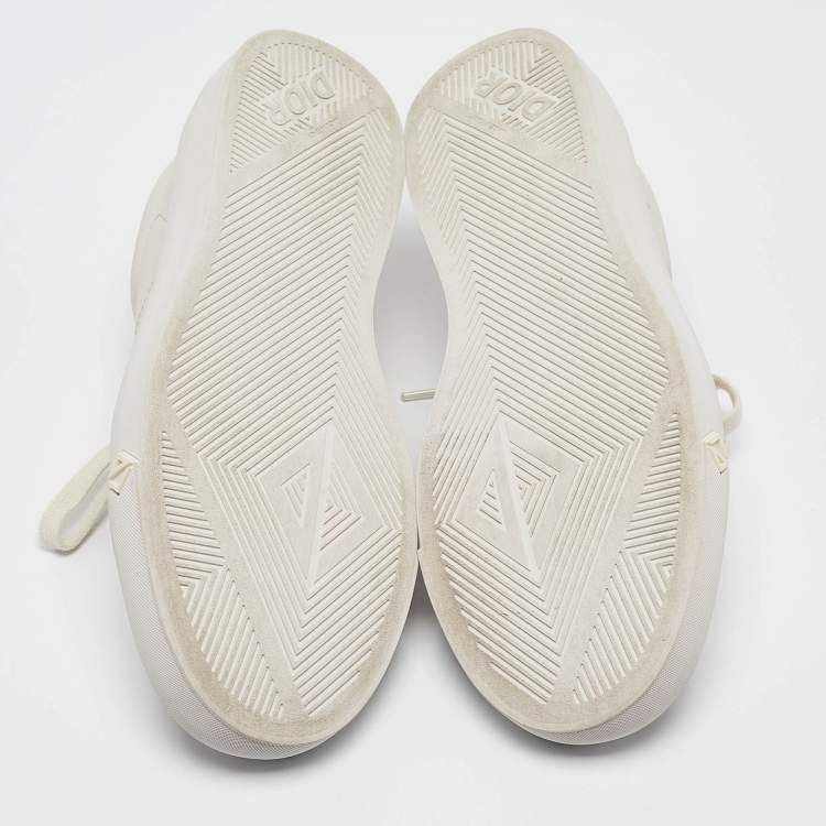 Pre Owned Dior Cream Leather Suede B101 Lace Up Sneakers Size 40