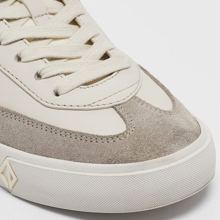 Pre Owned Dior Cream Leather Suede B101 Lace Up Sneakers Size 40