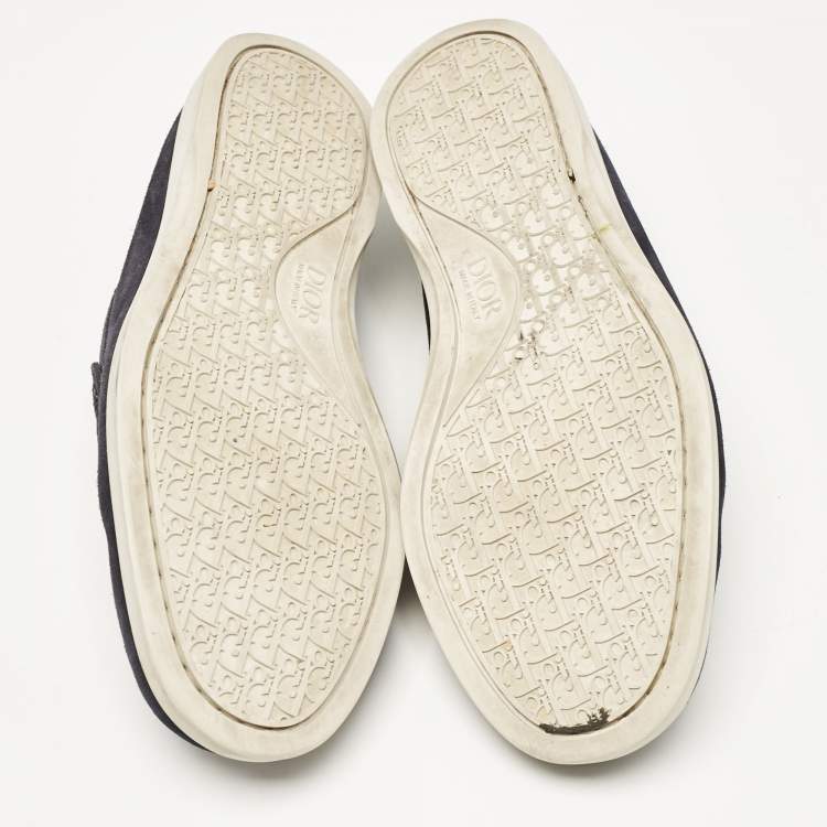 Pre Owned Dior Navy Blue Suede and Canvas Granville Slip On Sneakers Size 40