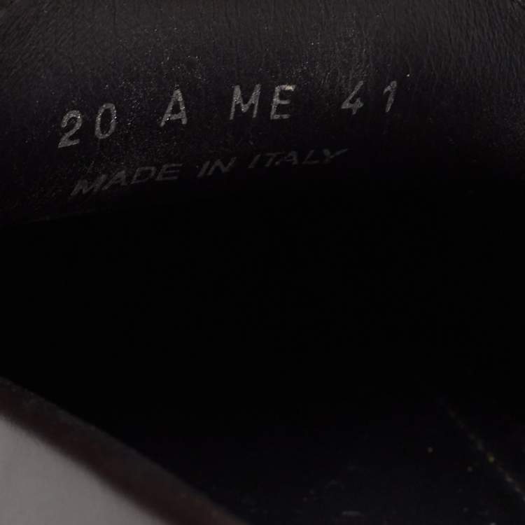 Pre Owned Dior x Stussy Black Leather Slip On Loafers Size 41