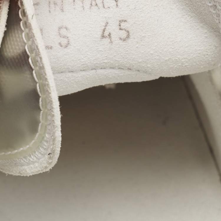 Pre Owned Dior Grey/White Canvas and Mesh Walk'n'Dior Lace Up Sneakers Size 45