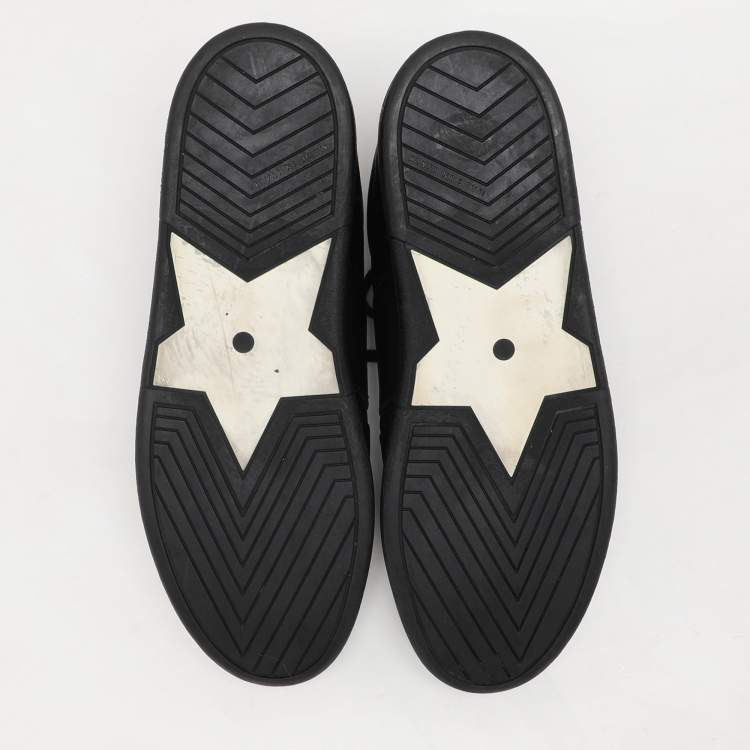 Pre Owned Dior Black Leather CD Low Top Uniform Sneakers Size 39