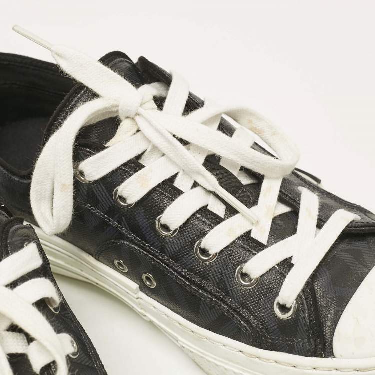 Pre Owned Dior Black Canvas B23 Lace Up Sneakers Size 40