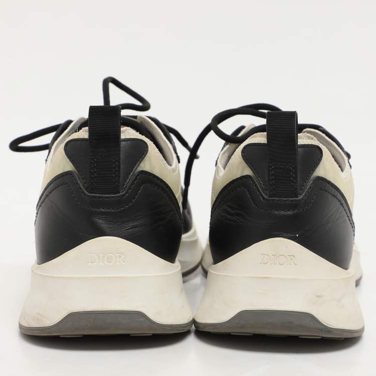 Pre Owned Dior Black Leather and Mesh B25 Low Top Sneakers Size 41