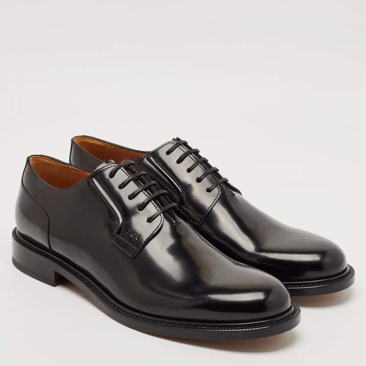 Pre Owned Dior Black Leather Lace Up Derby Size 44