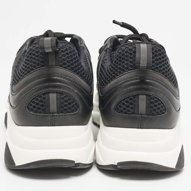 Pre Owned Dior Black Mesh and Leather B22 Sneakers Size 44