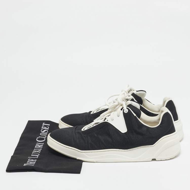 Pre Owned Dior Homme Black Fabric Lace Up Low Top Sneakers Size 44
