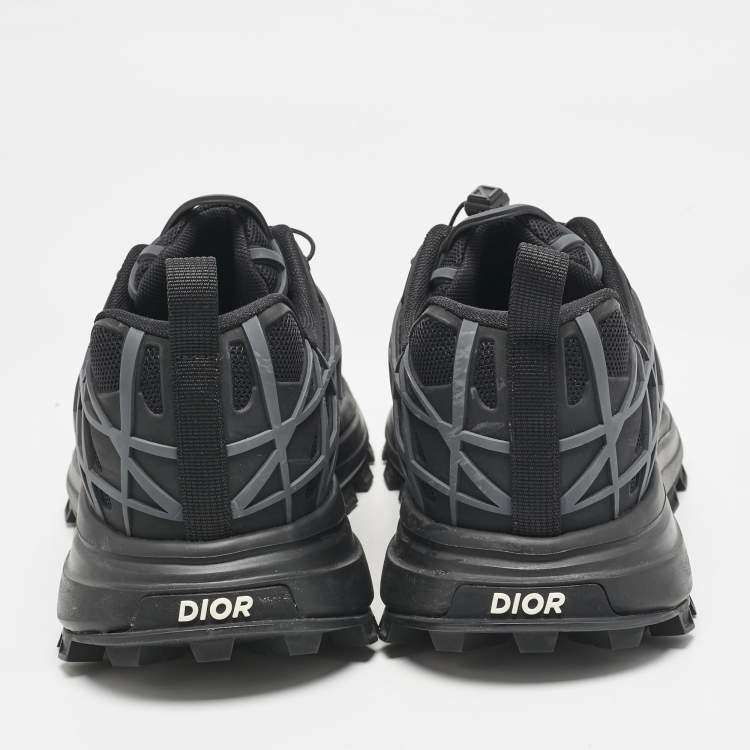 Pre Owned Dior Black/Grey Mesh and Rubber B31 Runner Chunky Sneakers Size 43