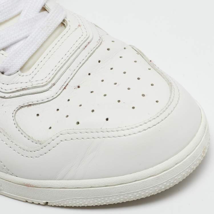 Pre Owned Dior White Leather b27 Low Top Sneakers Size 42.5
