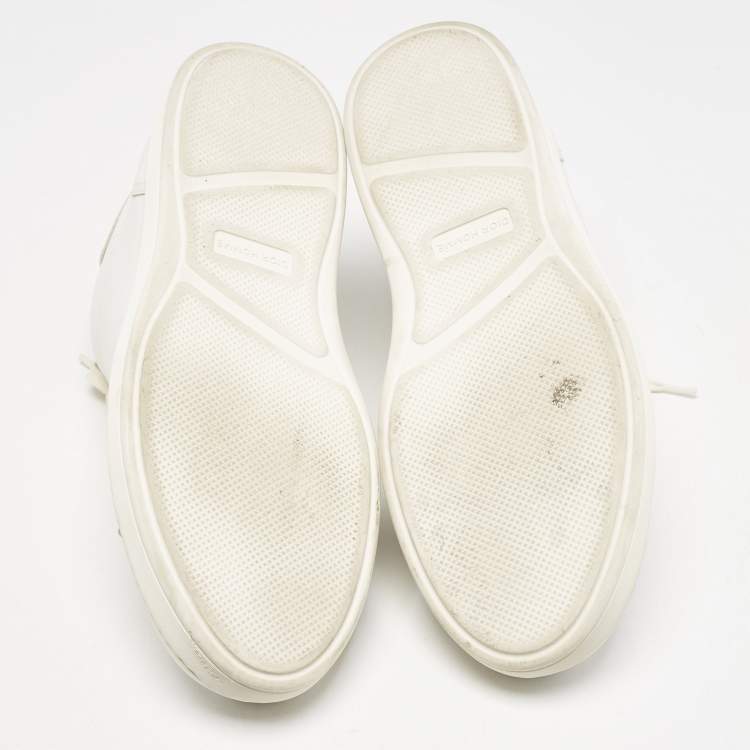 Pre Owned Dior White Leather Lace Low Top Sneakers Size 45