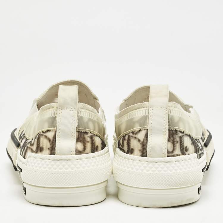 Pre Owned Dior Green/White Mesh and PVC B23 Sneakers Size 41