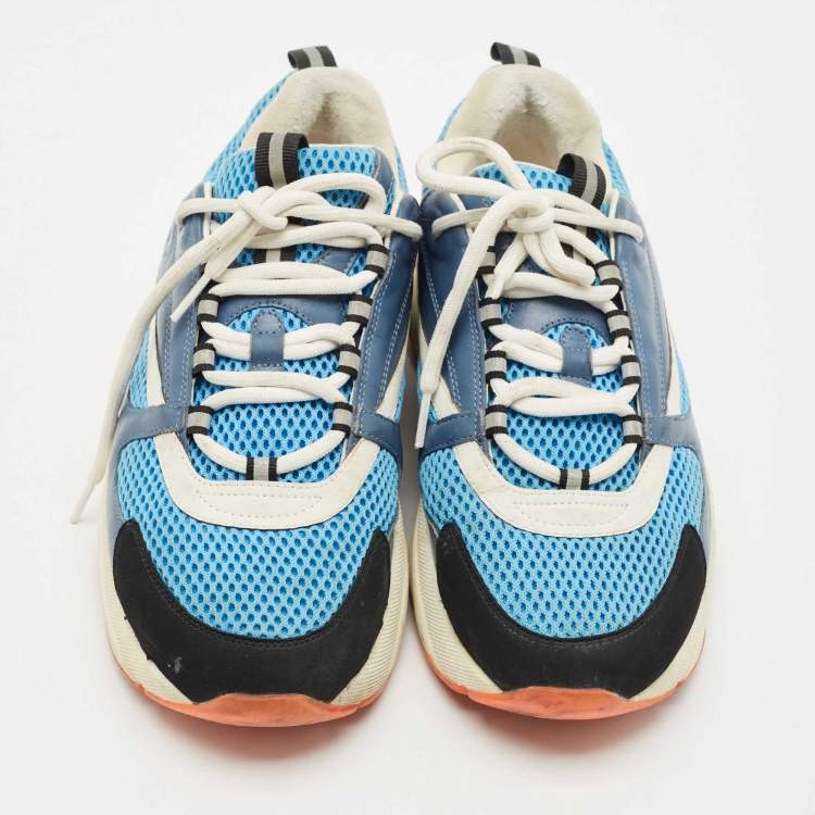 Pre Owned Dior Multicolor Leather and Mesh B22 Low-Top Sneakers Size 42