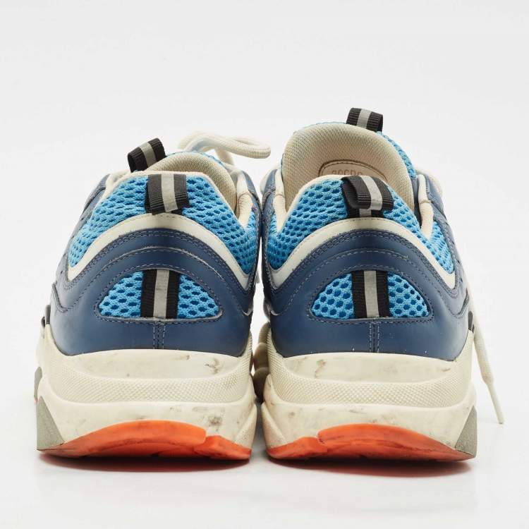 Pre Owned Dior Multicolor Leather and Mesh B22 Low-Top Sneakers Size 42