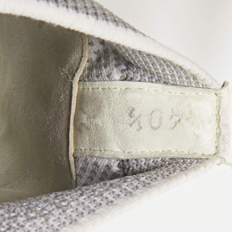 Pre Owned Dior Grey Fabric B28 Socks Sneakers Size 40.5            