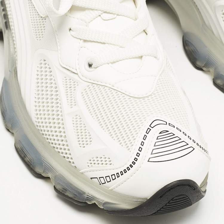 Pre Owned Dior White Leather and Mesh Vibe Lace Up Sneakers Size 42