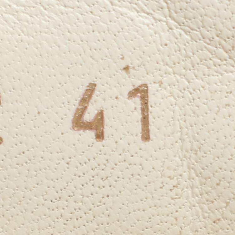 Pre Owned Dior Cream Quilted Leather Mules Size 41