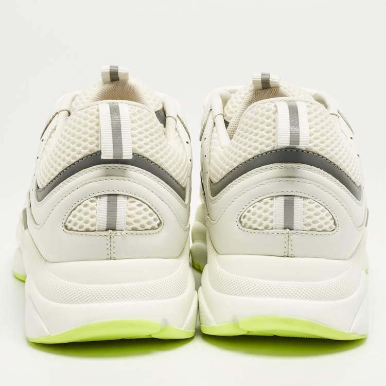 Pre Owned Dior White Mesh and Leather B22 Sneakers Size 42