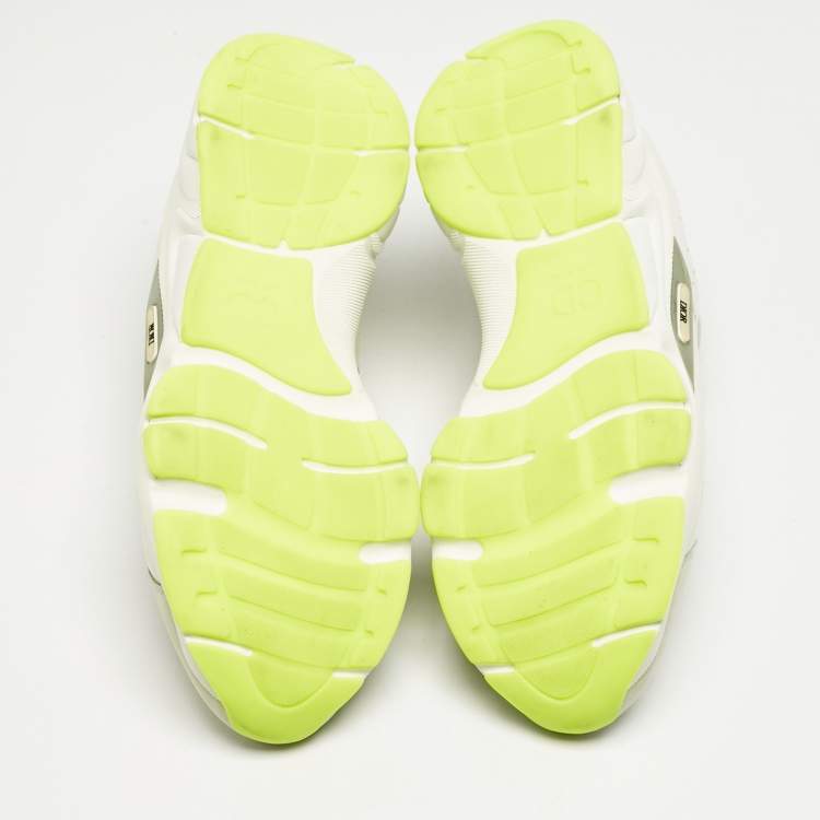 Pre Owned Dior White Mesh and Leather B22 Sneakers Size 42