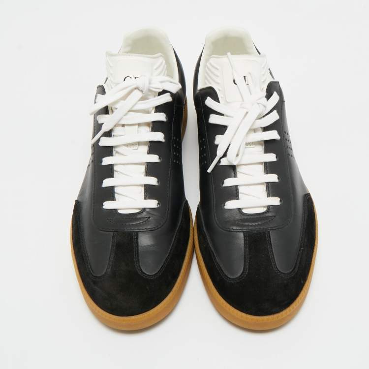 Pre Owned Dior Black Leather and Suede B01 Lace Up Sneakers Size 41