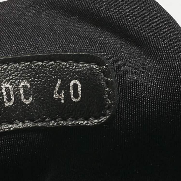 Pre Owned Dior Black Knit Fabric and Neoprene B25 Sneakers Size 40