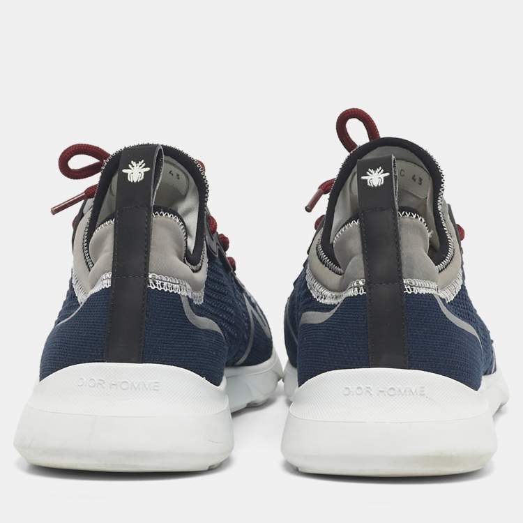 Pre Owned Dior Navy Blue Mesh B21 Low Top Sneakers Size 43