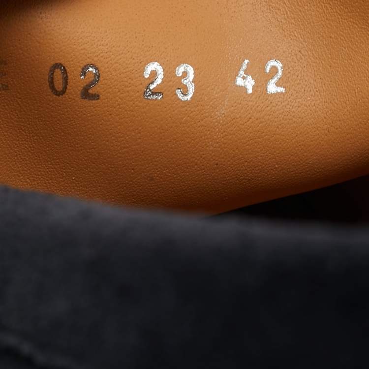 Pre Owned حذاء لوفرز ديور قماش أزرق داكن وجلد شامواه غرانفيل مقاس 42