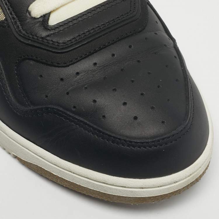 Pre Owned Dior Black Canvas and Leather b27 Lace Up Sneakers Size 42.5