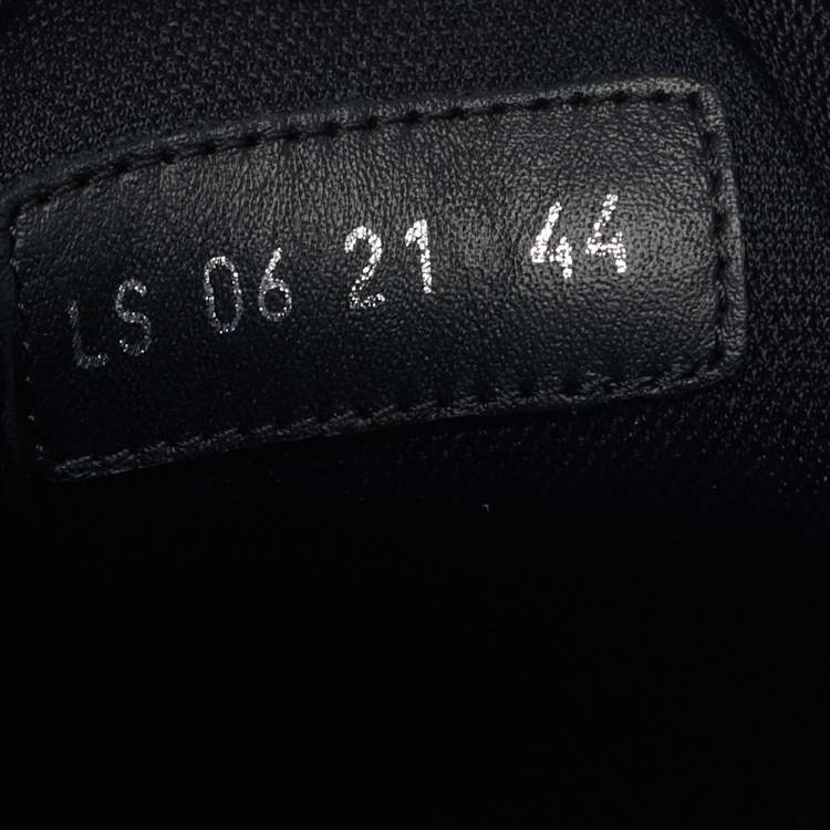 Pre Owned Dior Black Leather and Mesh B22 Lace Up Sneakers Size 44