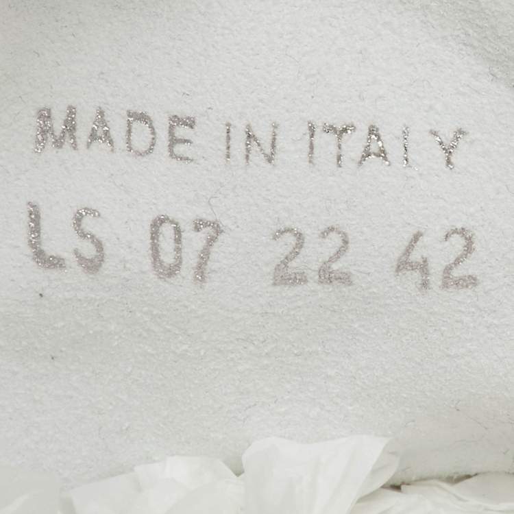 Pre Owned Dior Grey/White Oblique Jacquard B23 High Top Sneakers Size 42