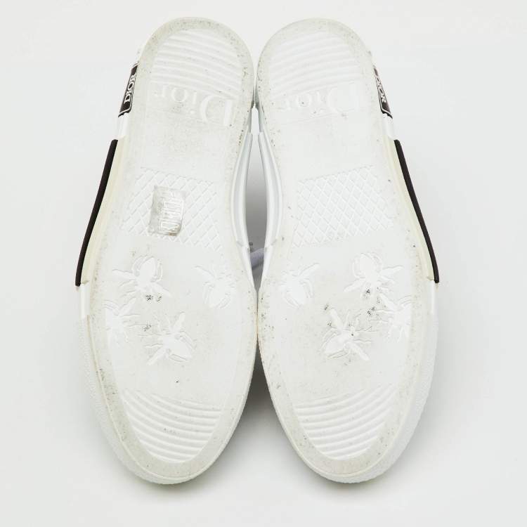 Pre Owned Dior Grey/White Oblique Jacquard B23 High Top Sneakers Size 42