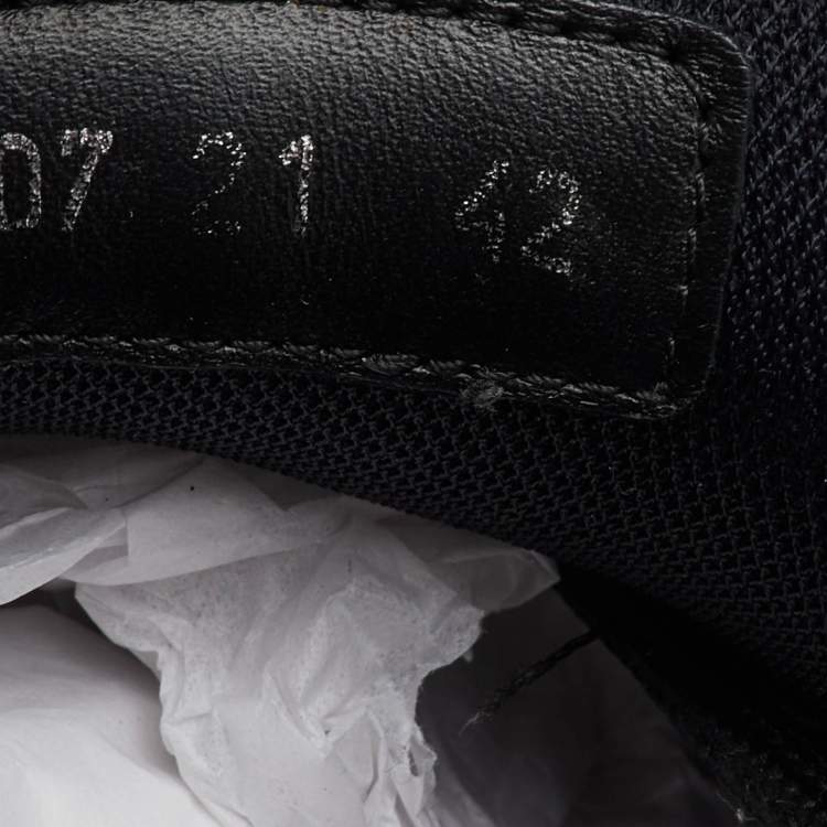 Pre Owned Dior Black Mesh and Leather B22 Low Top Sneakers Size 42