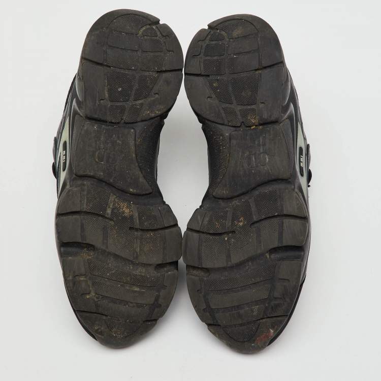 Pre Owned Dior Black Mesh and Leather B22 Low Top Sneakers Size 42