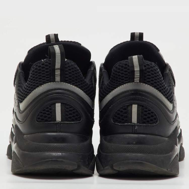 Pre Owned Dior Black Mesh and Leather B22 Low Top Sneakers Size 42