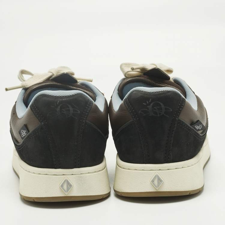 Pre Owned Dior Multicolor Leather and Canvas B713 Cactus Jack Sneakers Size 43