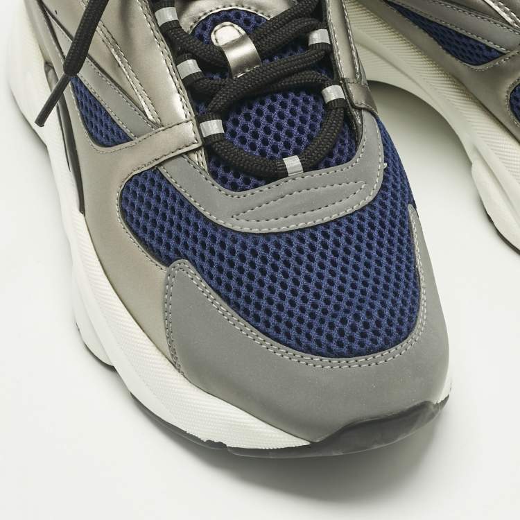 Pre Owned Dior Multicolor Mesh and Leather B22 Sneakers Size 44