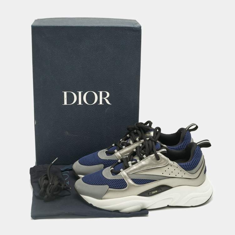 Pre Owned Dior Multicolor Mesh and Leather B22 Sneakers Size 44