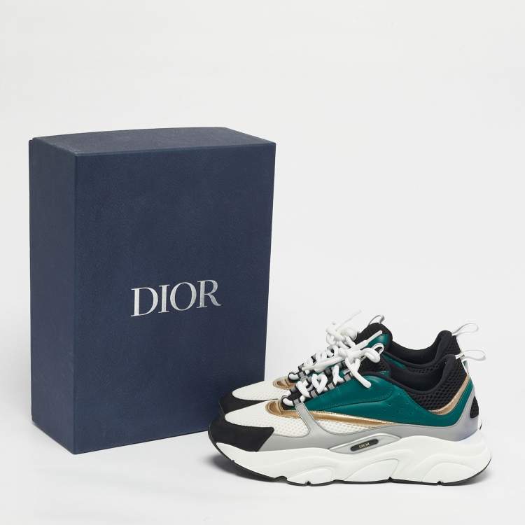 Pre Owned Dior Multicolor Mesh and Leather B22 Sneakers Size 44