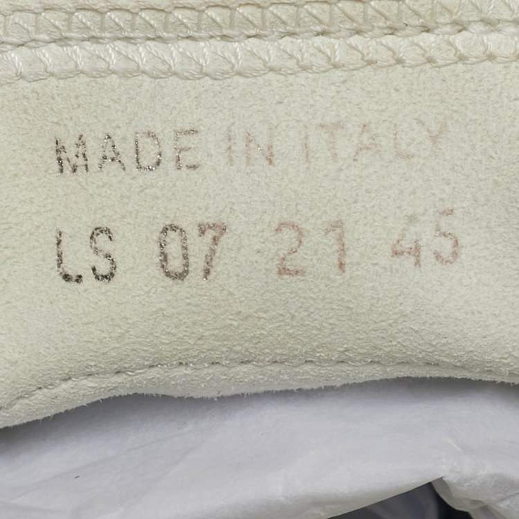 Pre Owned Dior White Oblique Mesh and Rubber B23 Sneakers Size 45