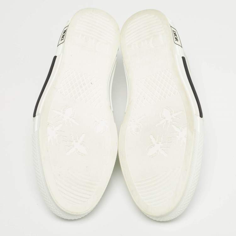 Pre Owned Dior White Oblique Mesh and Rubber B23 Sneakers Size 45