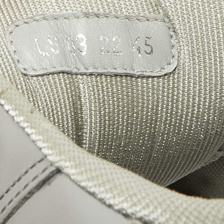 Pre Owned Dior Grey/White Oblique Canvas and Leather B27 Low Top Sneakers Size 45