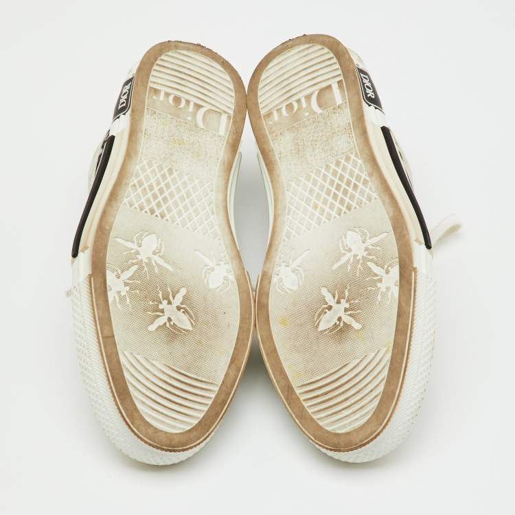 Pre Owned Dior Grey/White Oblique Mesh and Rubber B23 Low Top Sneakers Size 41