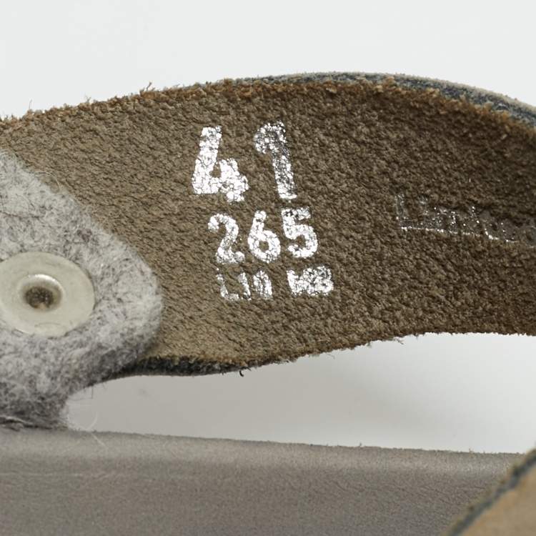 Pre Owned Dior Grey Leather and Wool Milano Slingback Sandals Size 41