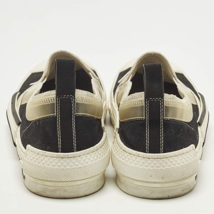 Pre Owned Dior B23 Size 42 Black Canvas and Rubber Slip On Sneakers