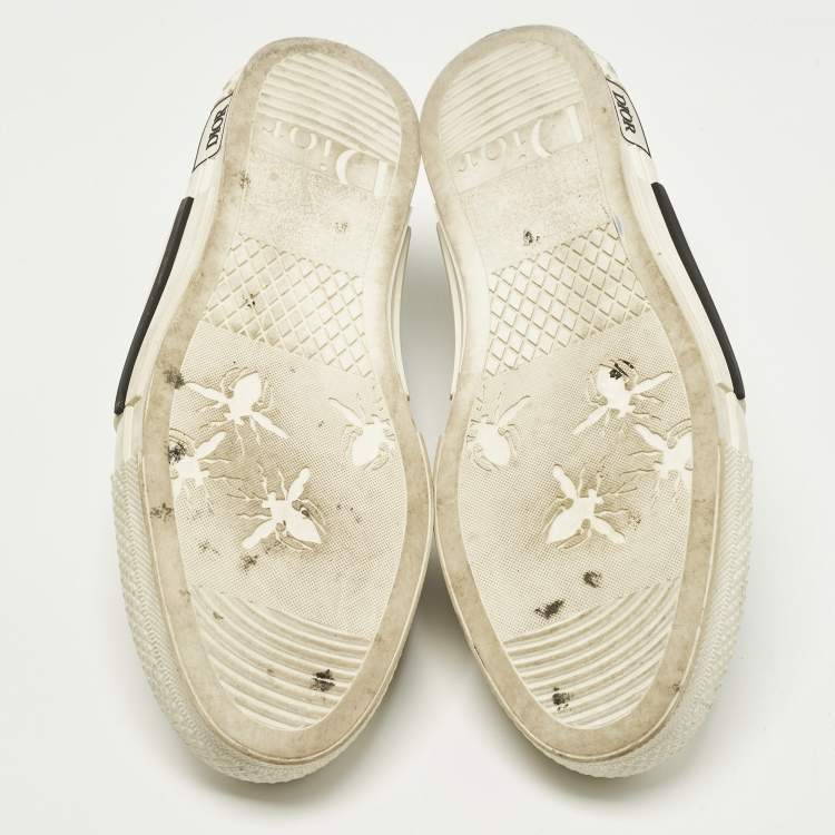 Pre Owned Dior B23 Size 42 Black Canvas and Rubber Slip On Sneakers