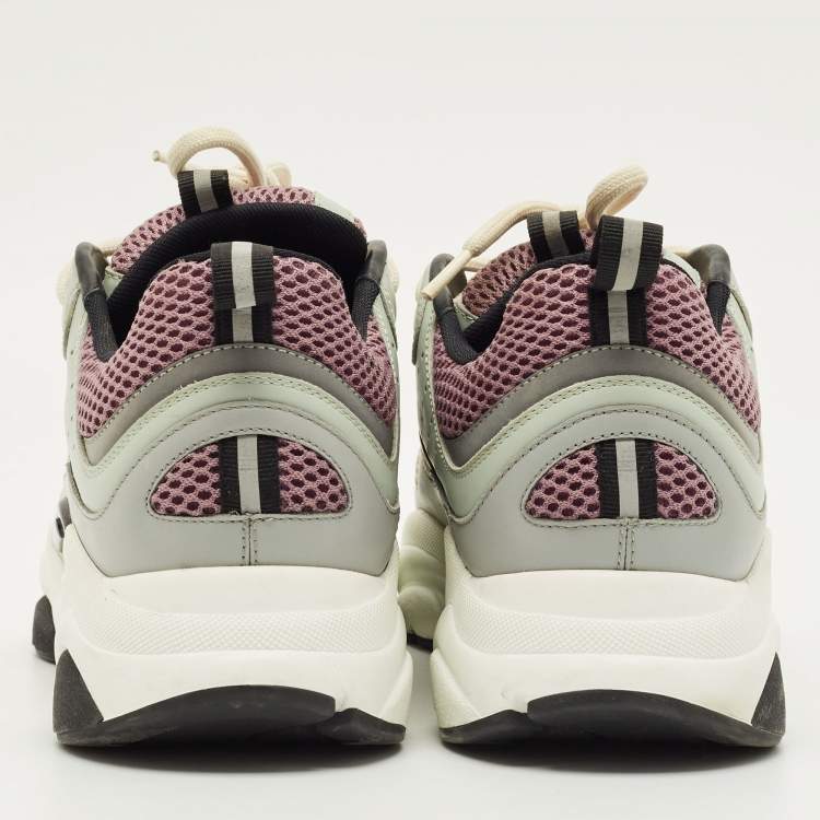 Pre Owned Dior B22 Size 44.5 Multicolor Leather and Mesh Low Top Sneakers