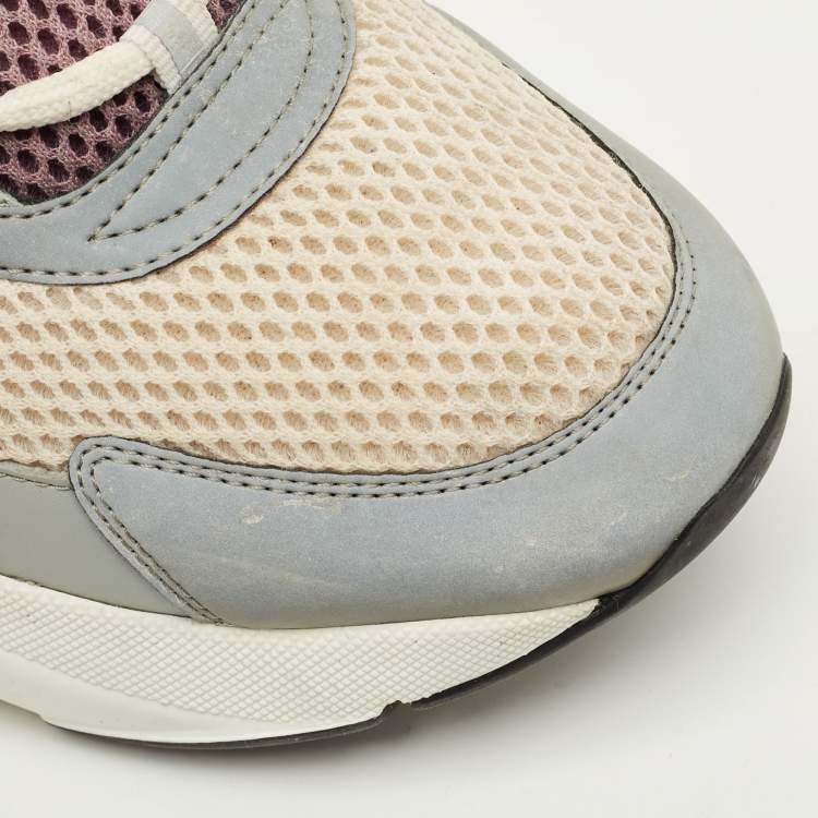 Pre Owned Dior B22 Size 44.5 Multicolor Leather and Mesh Low Top Sneakers