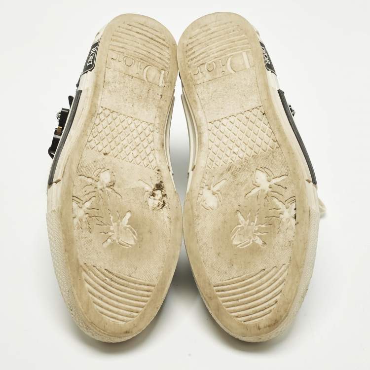 Pre Owned Dior x Peter Doig B23 'Buckle' Sneakers Size 43.5 Two Tone Coated Canvas High Top Sneakers